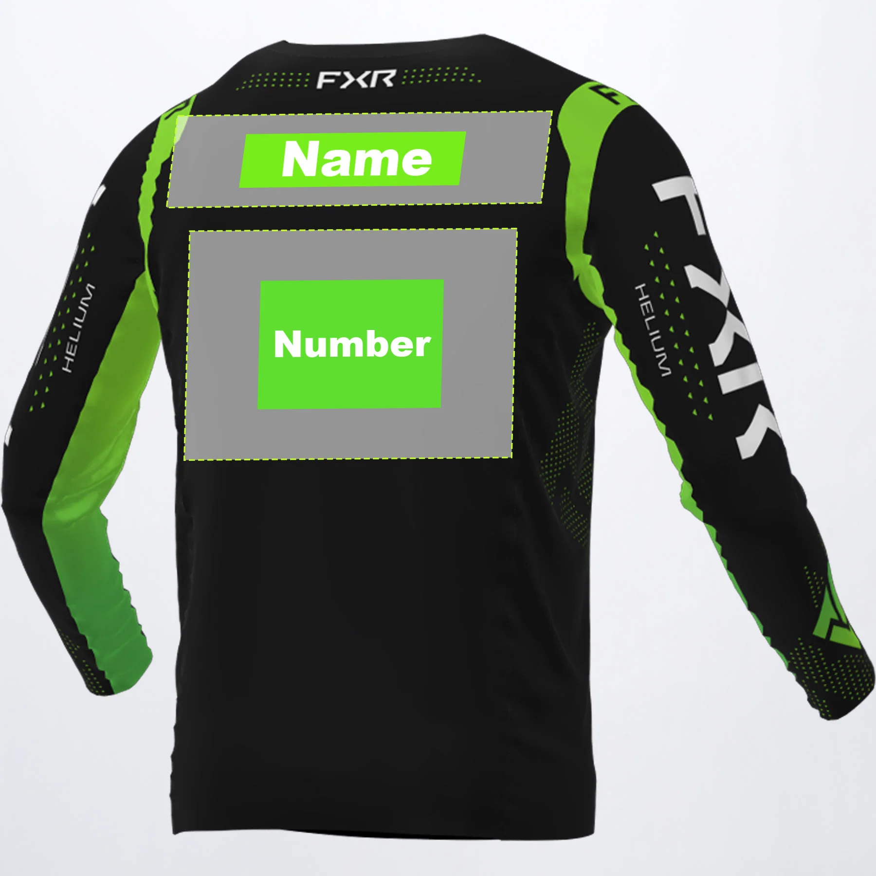 Black/Lime Custom Helium LE Jersey - Image 2